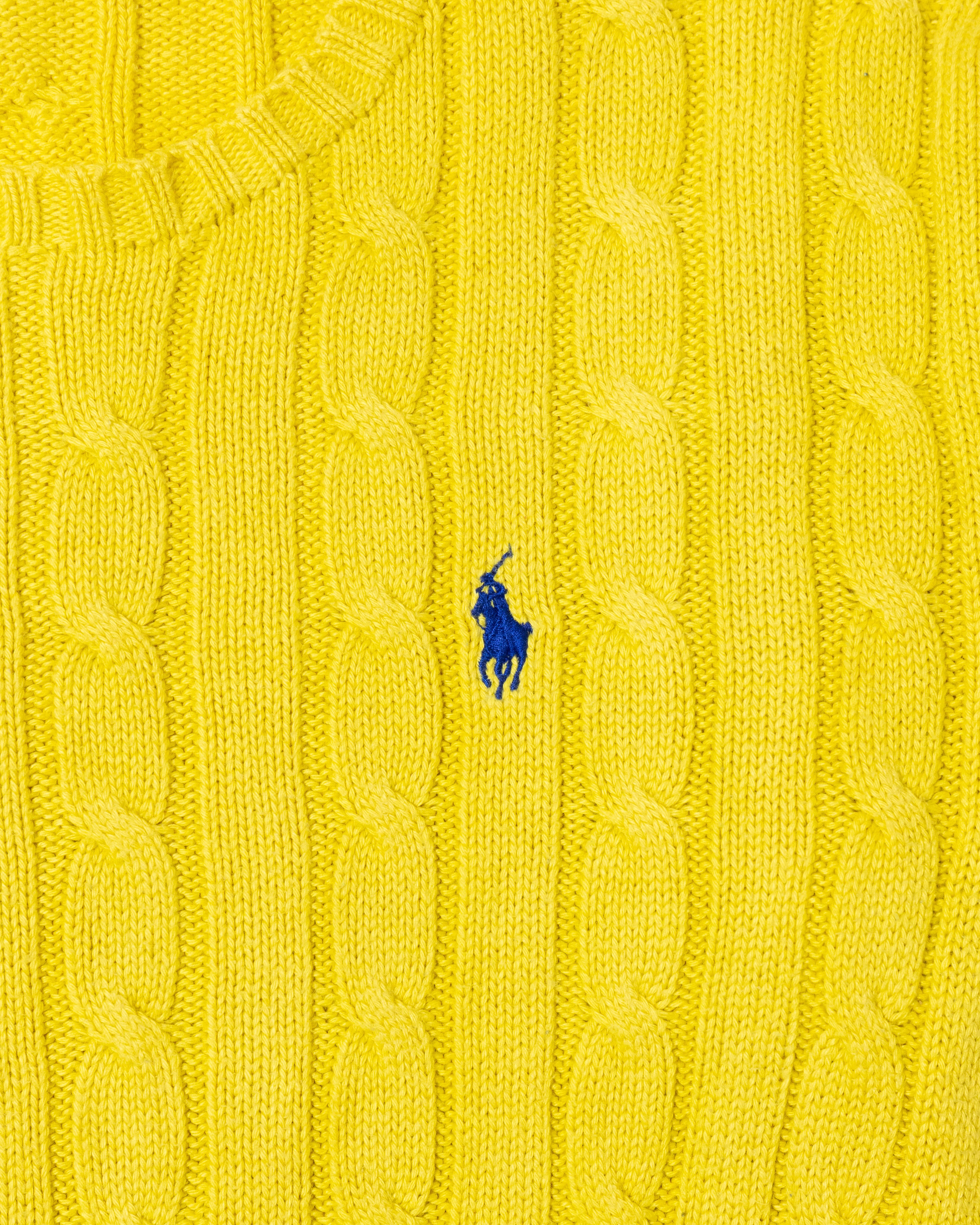 סריג צמות צהוב לנשים מכותנה Polo Ralph Lauren