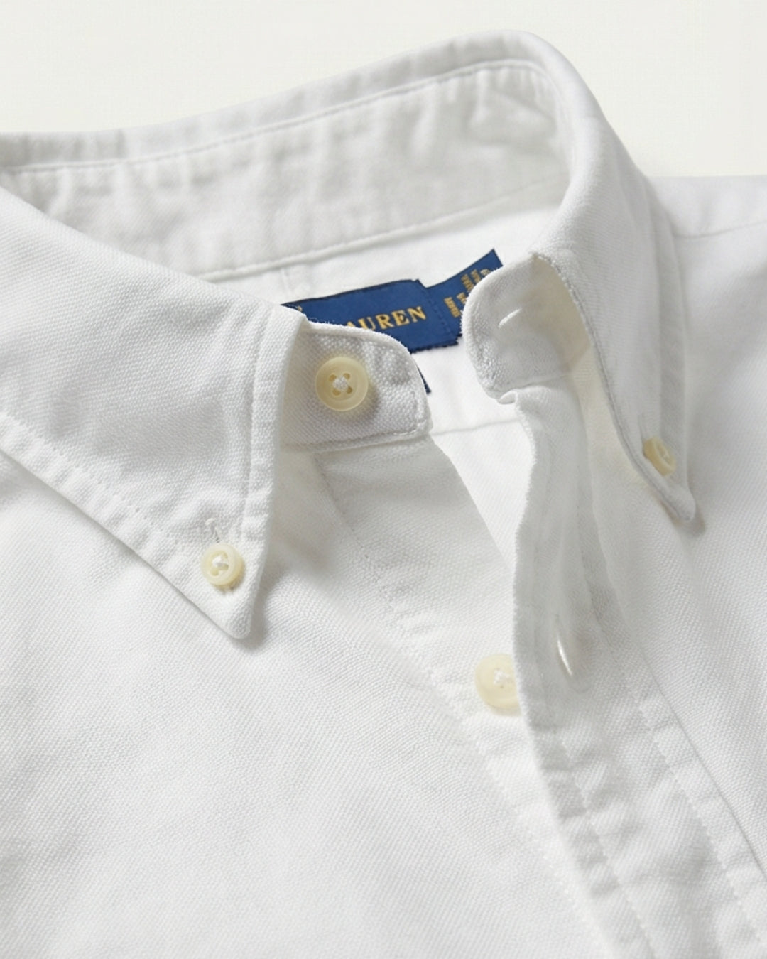 מכופתרת אוקספורד לבנה לוגו צבעוני Polo Ralph Lauren