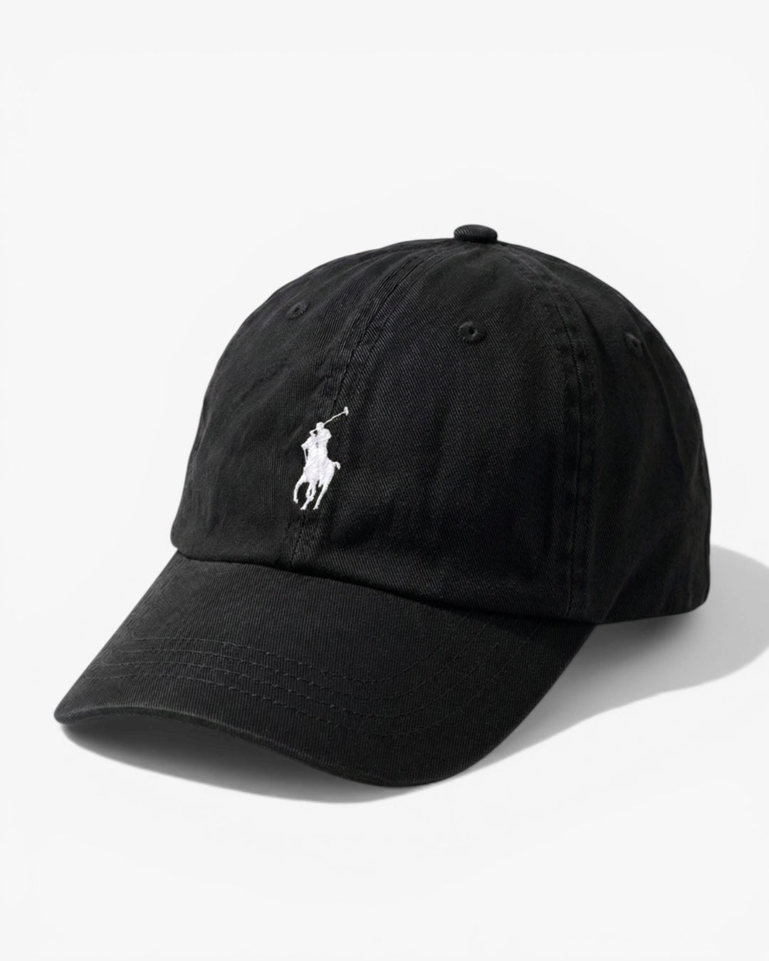 כובע שחור לוגו לבן Polo Ralph Lauren