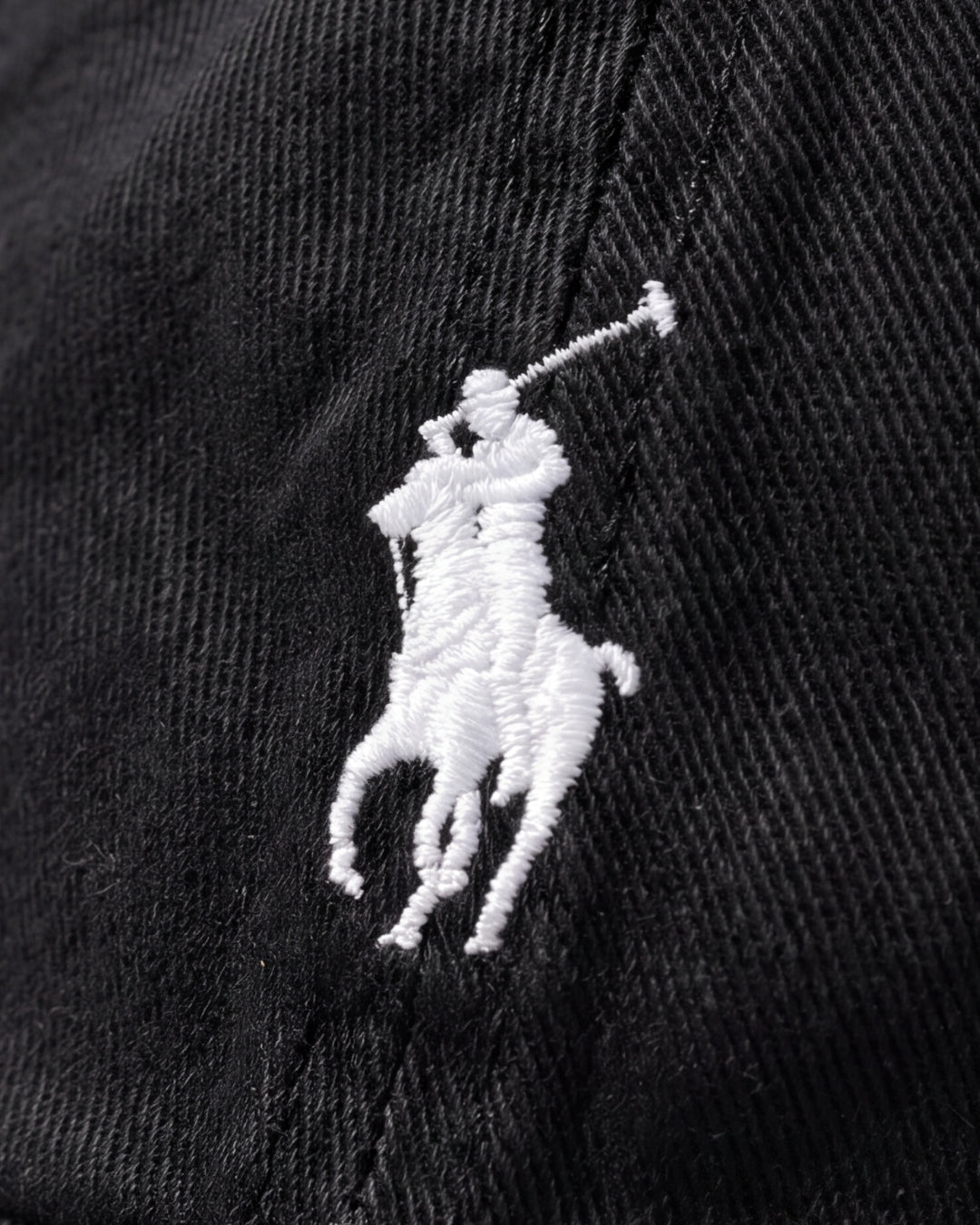 כובע שחור לוגו לבן Polo Ralph Lauren