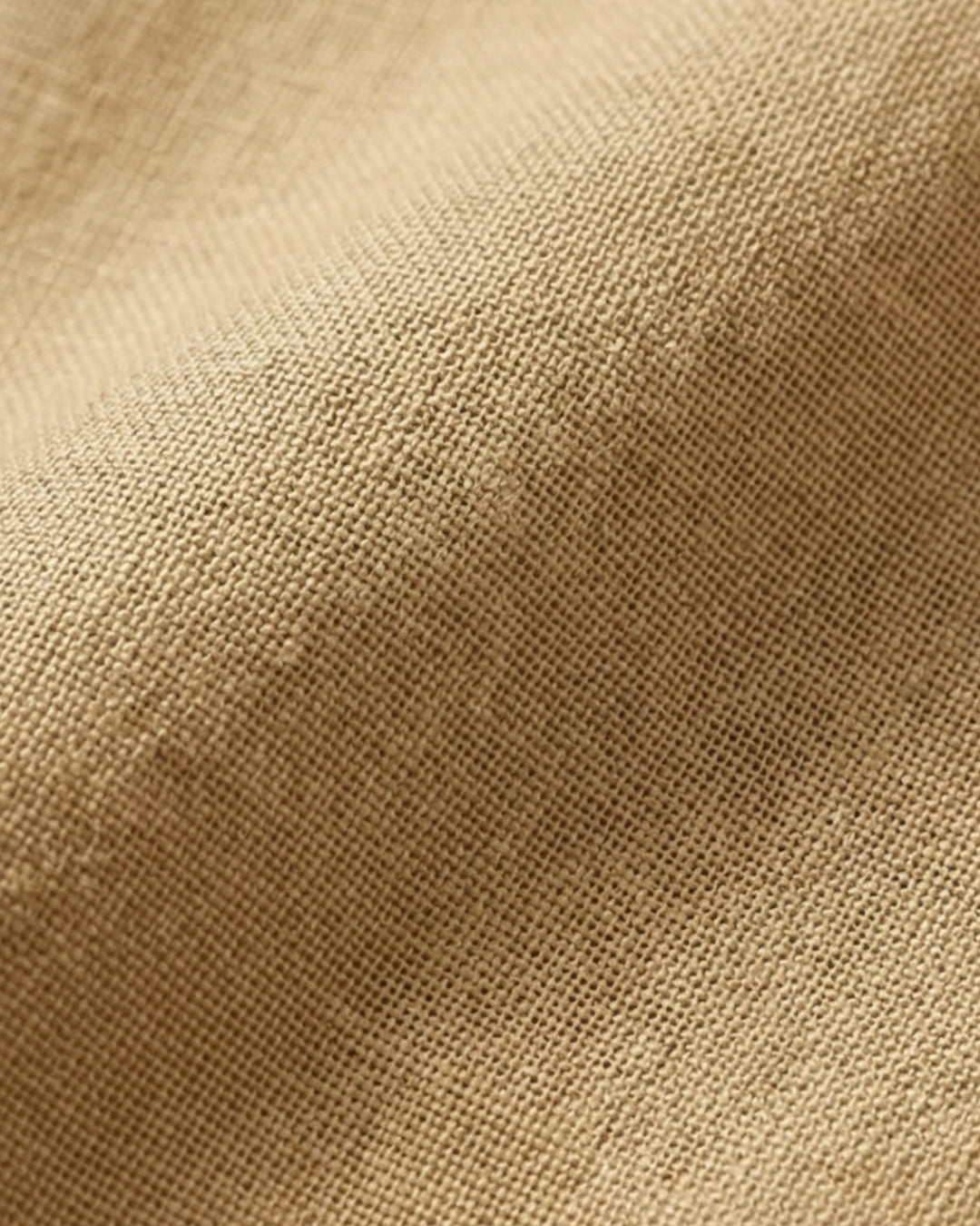 מכופתרת פשתן חום בהיר לוגו לבן שרוול קצר Polo Ralph Lauren