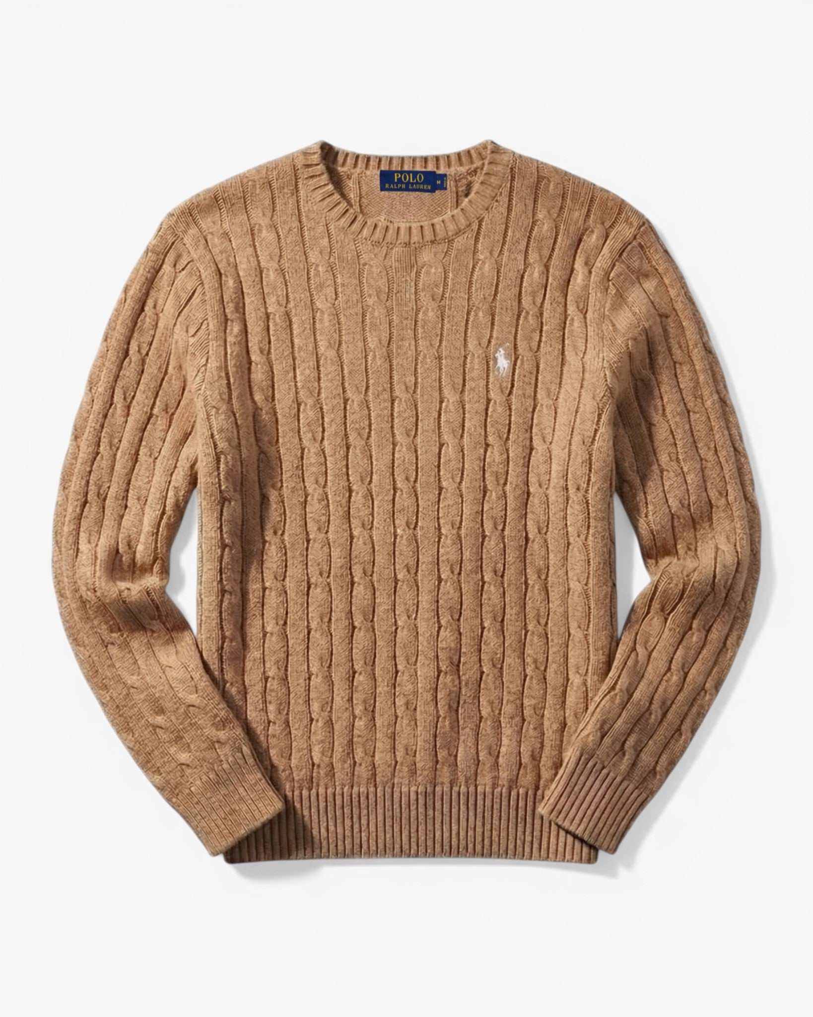 סריג צמות חום מכותנה לנשים Polo Ralph Lauren