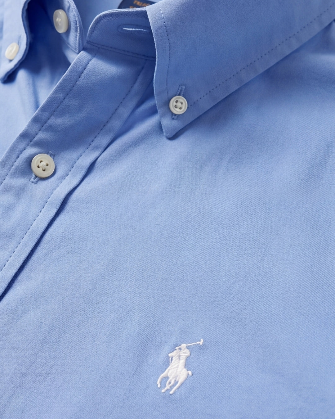 מכופתרת כותנה תכלת לוגו לבן Polo Ralph Lauren