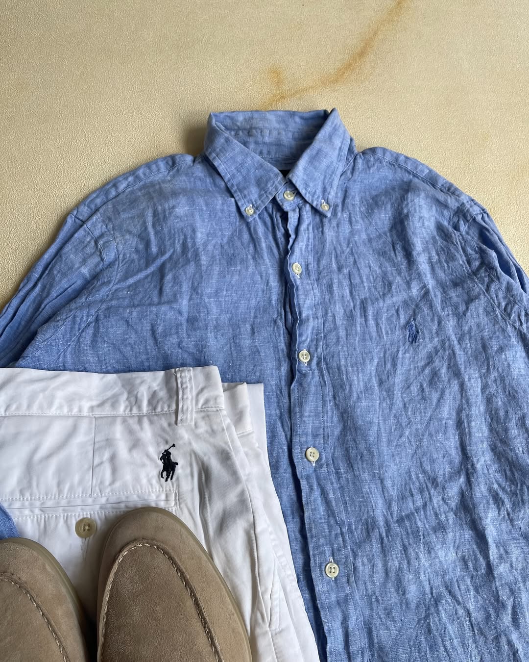 Kemeja Ralph Lauren - Light blue&Light blue