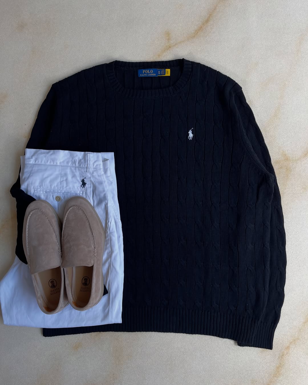 Cable knit Ralph Lauren - Black&White