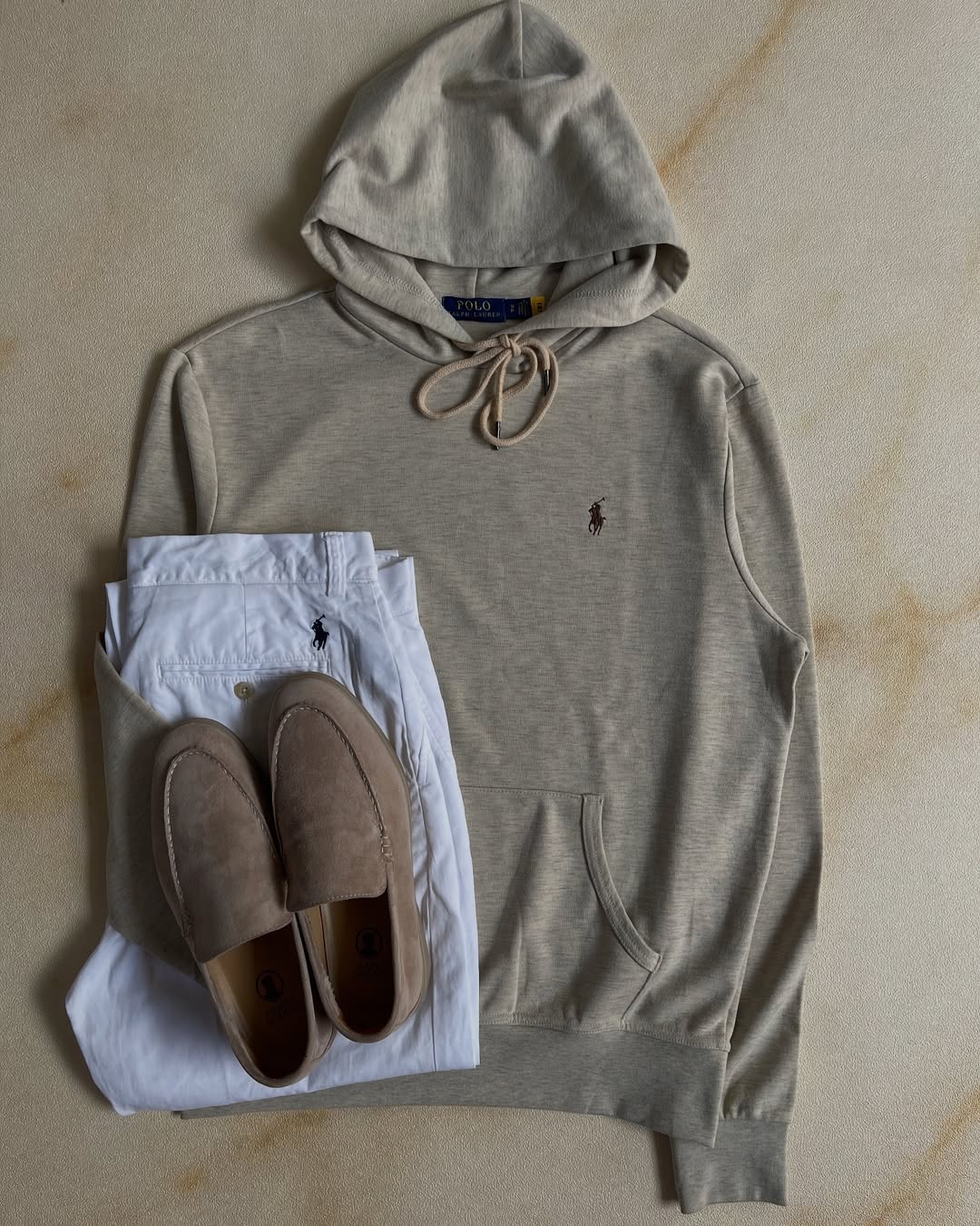 Hoodie Ralph Lauren - Beige&Brown