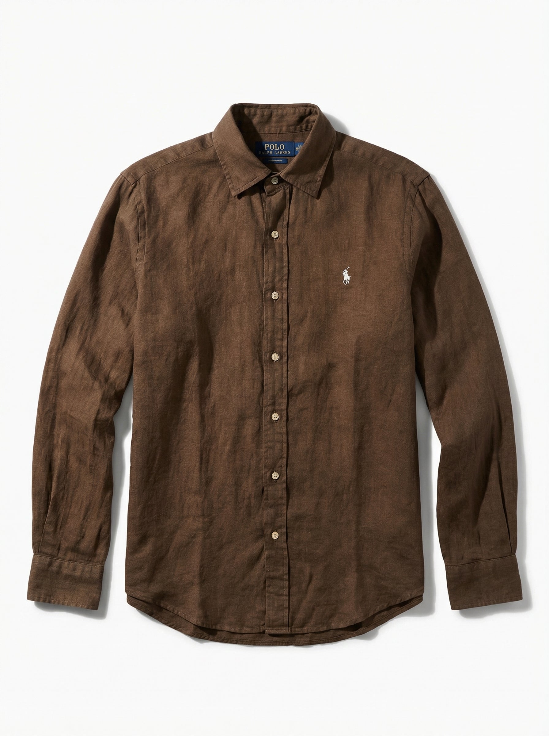 מכופתרת פשתן חומה Polo Ralph Lauren