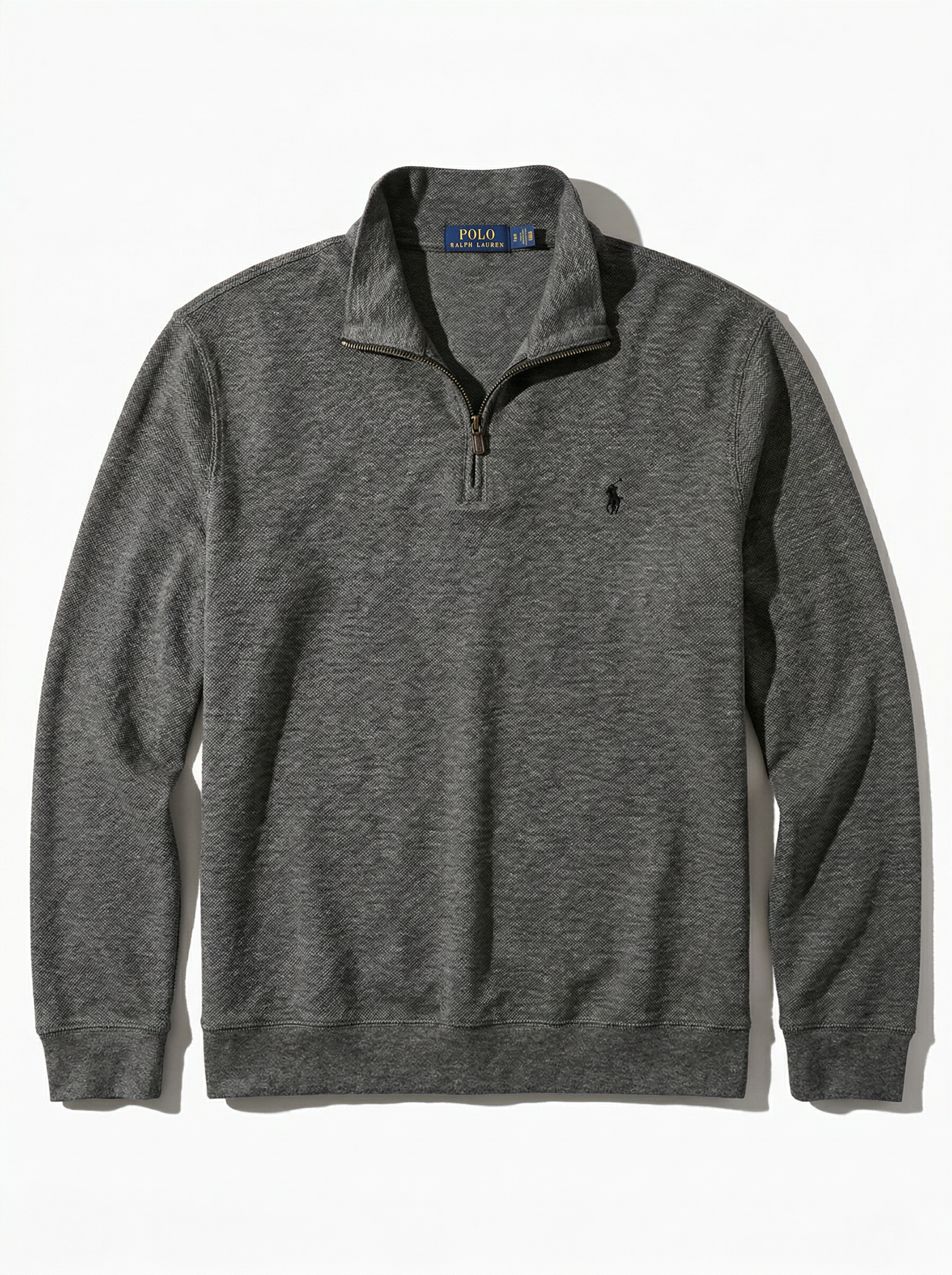 סריג חצי רוכסן אפור כהה Polo Ralph Lauren