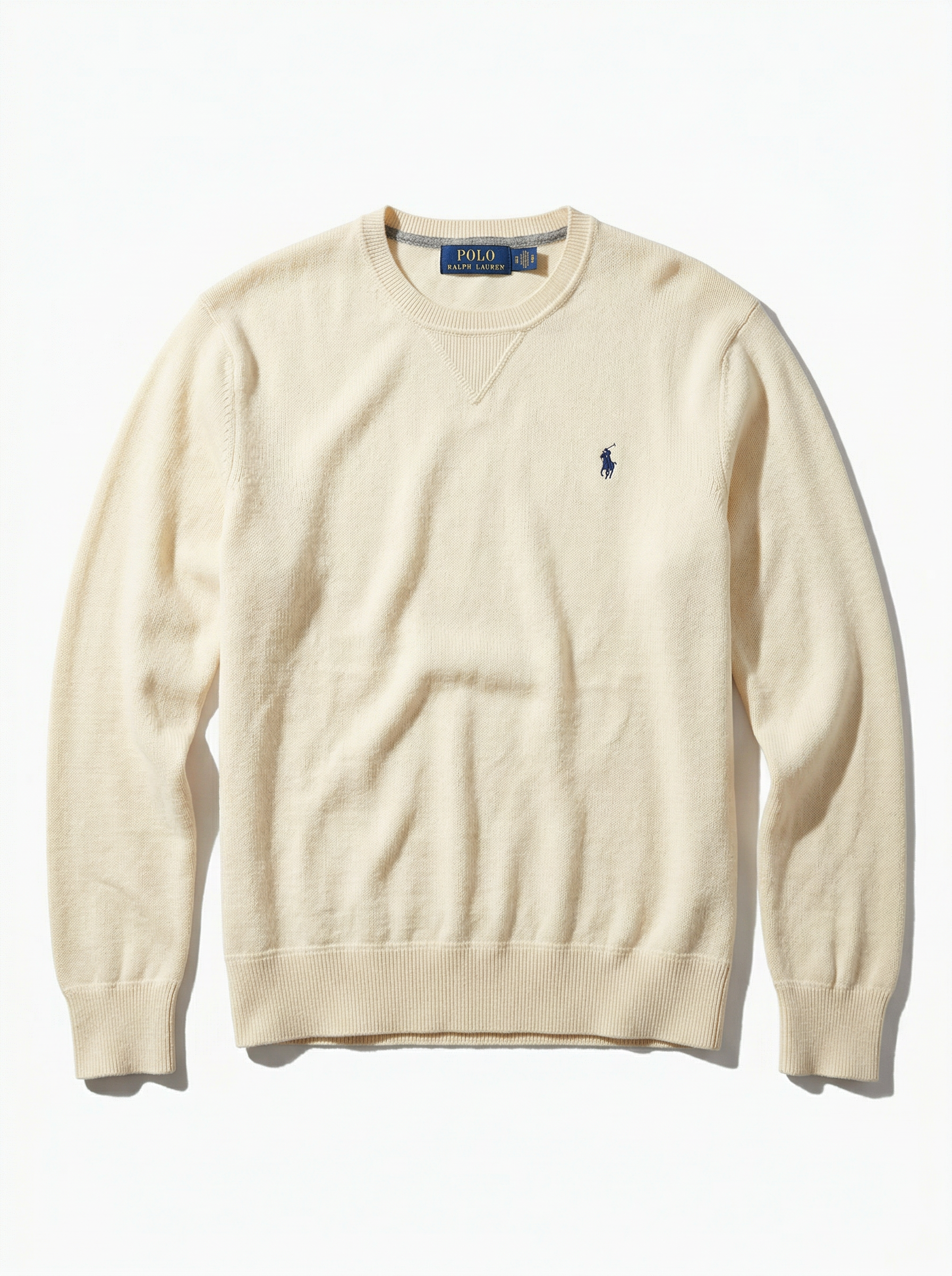 סוודר קרם מכותנה Polo Ralph Lauren