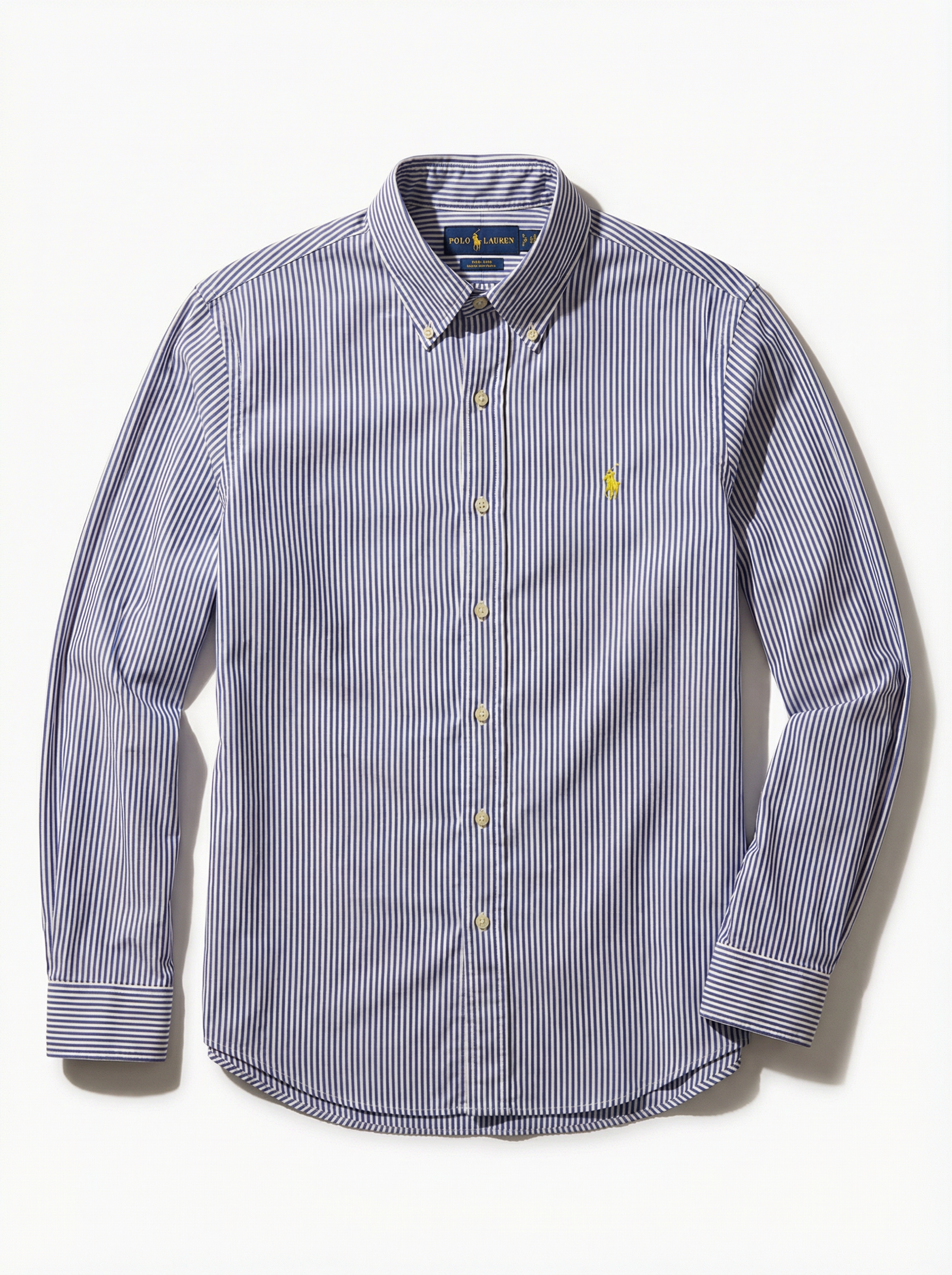 מכופתרת פופלין פסים לנשים סגול-לבן Polo Ralph Lauren