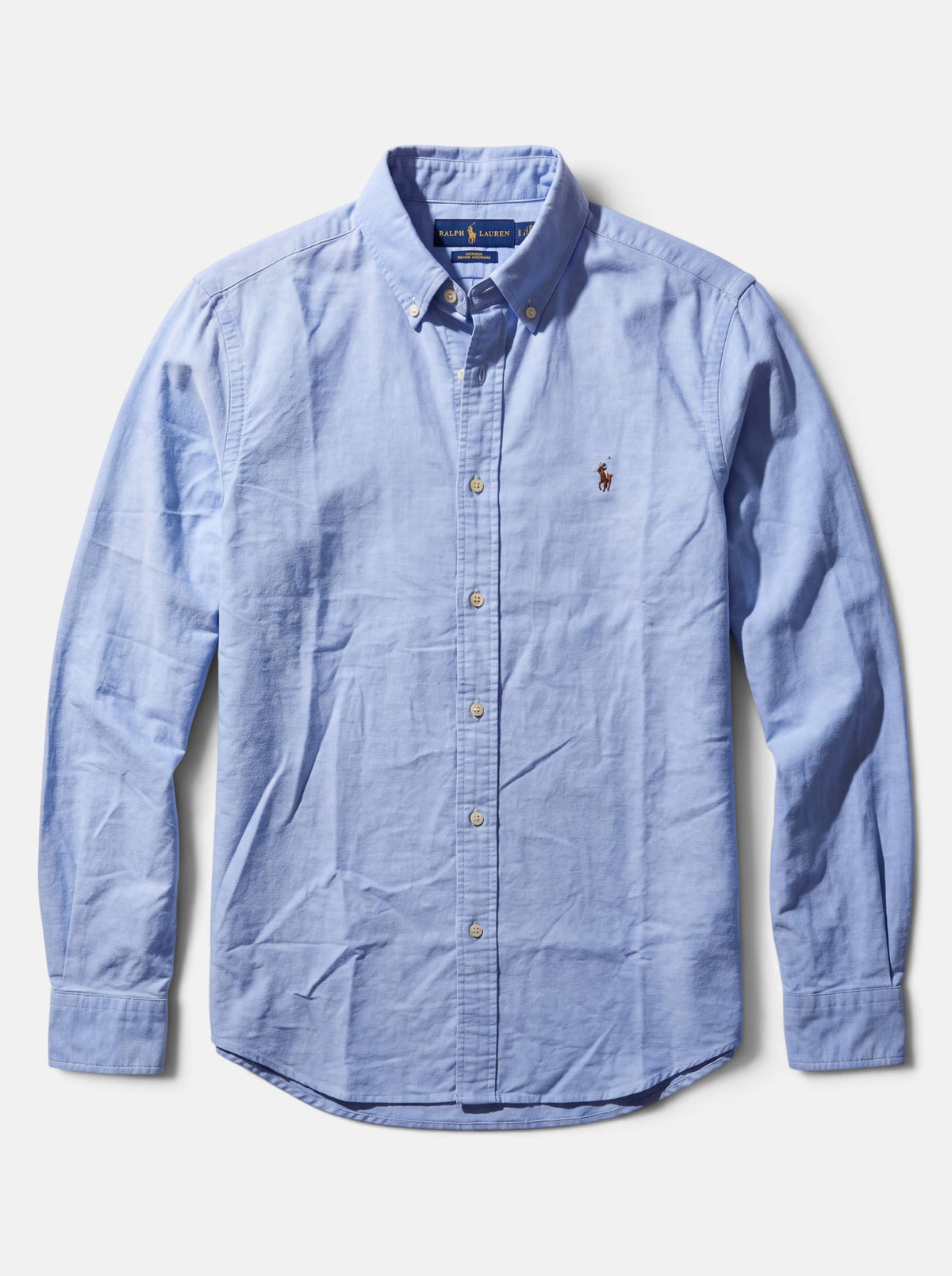 מכופתרת אוקספורד תכלת לנשים לוגו צבעוני Polo Ralph Lauren