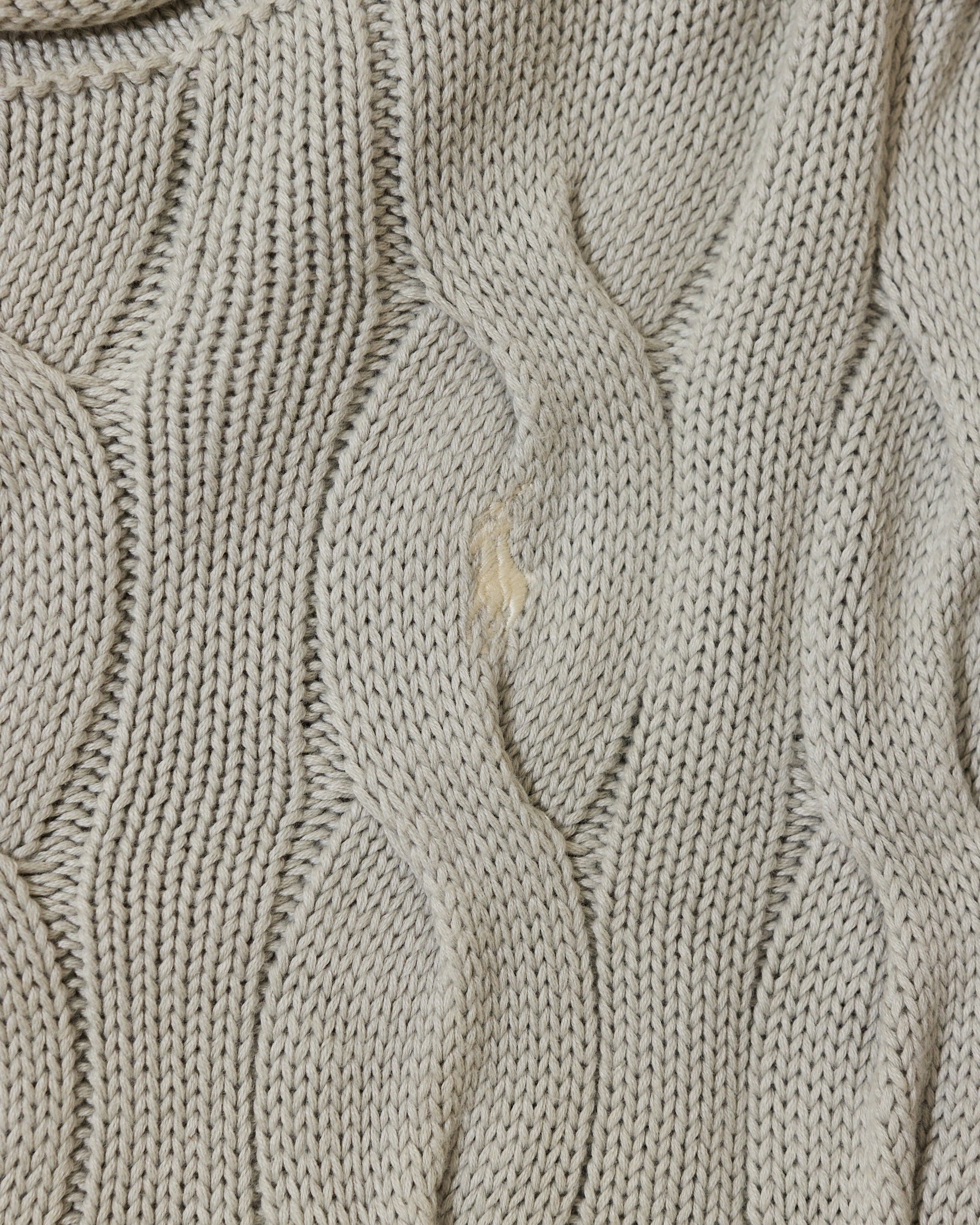 סריג צמות אפור מכותנה Polo Ralph Lauren