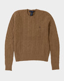 RL Brown Cable Knit Sweater & Dark Brown Logo (S)