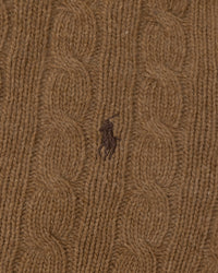 RL Brown Cable Knit Sweater & Dark Brown Logo (S)