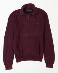RL Burgundy Half-Zip Sweater & Burgundy Logo (XL)