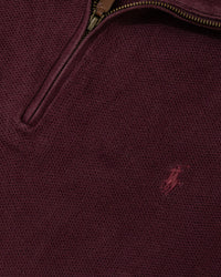 RL Burgundy Half-Zip Sweater & Burgundy Logo (XL)