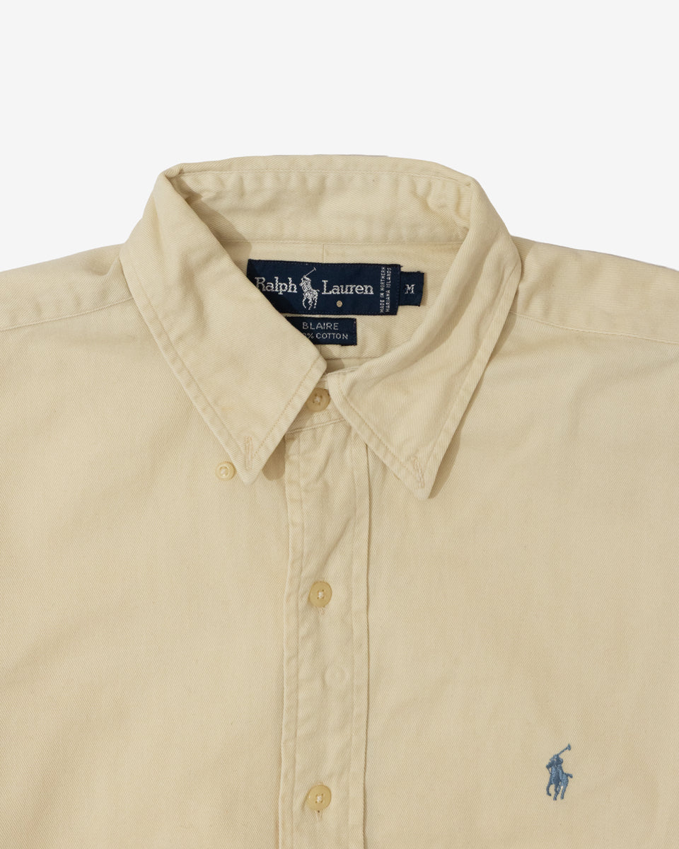 RL Yellow Cream Shirt & Light Blue Logo (M)