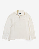 RL White Half-Zip Sweater & Tan Logo (XL)