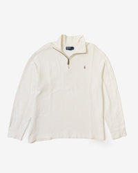 RL White Half-Zip Sweater & Tan Logo (XL)