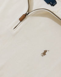 RL White Half-Zip Sweater & Tan Logo (XL)