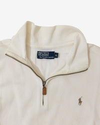 RL White Half-Zip Sweater & Tan Logo (XL)
