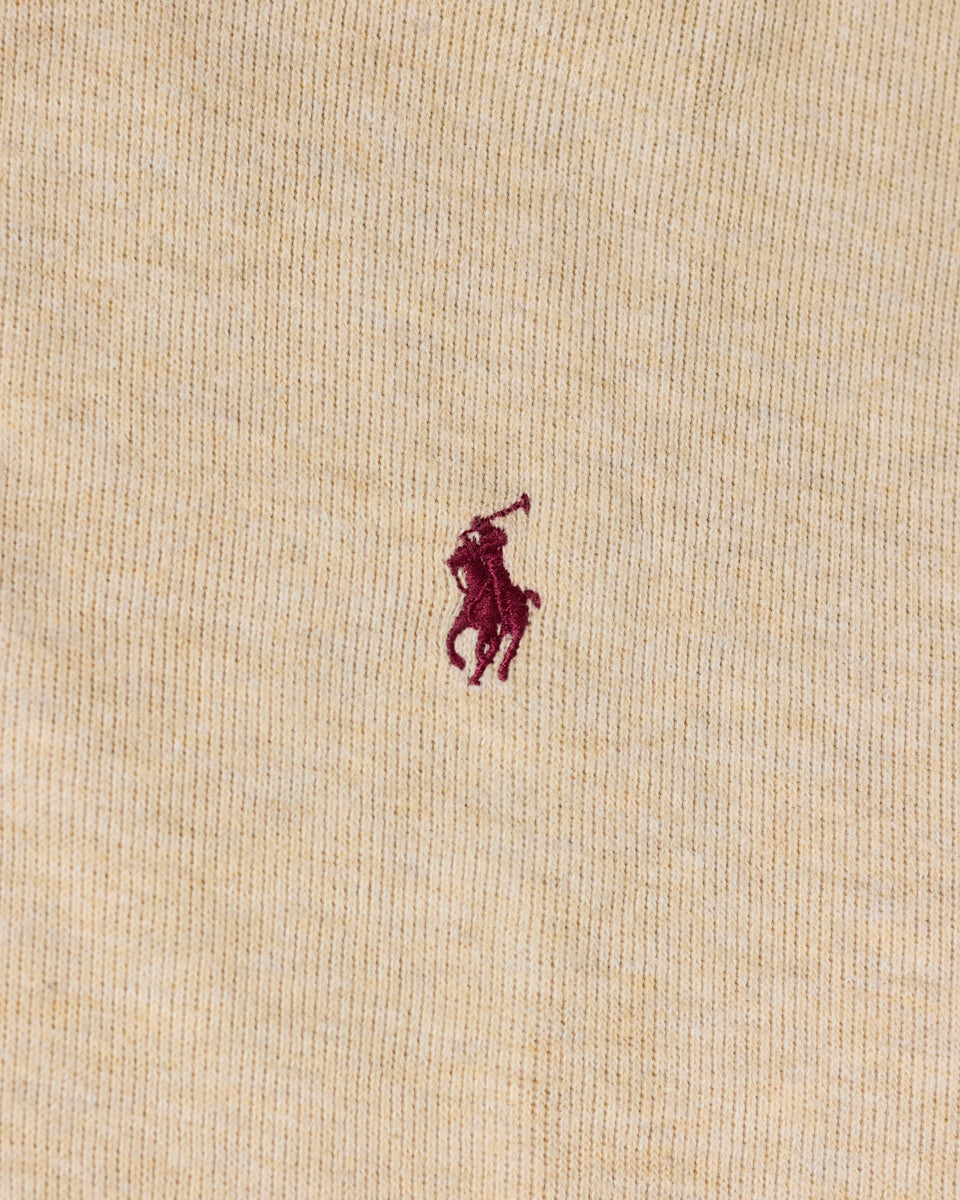 RL Beige Quarter-Zip & Red Logo