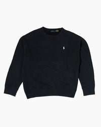 RL Black Crewneck Sweatshirt – White Logo