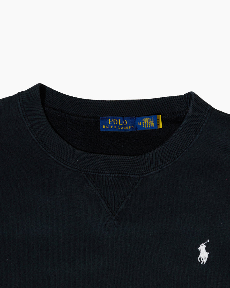 RL Black Crewneck Sweatshirt – White Logo