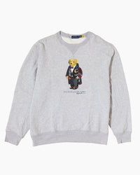 RL Grey Polo Bear Crewneck Sweatshirt