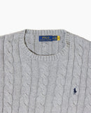 RL Grey Cable Knit Sweater & Navy Logo
