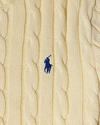 RL Cream Cable Knit Sweater & Navy Logo