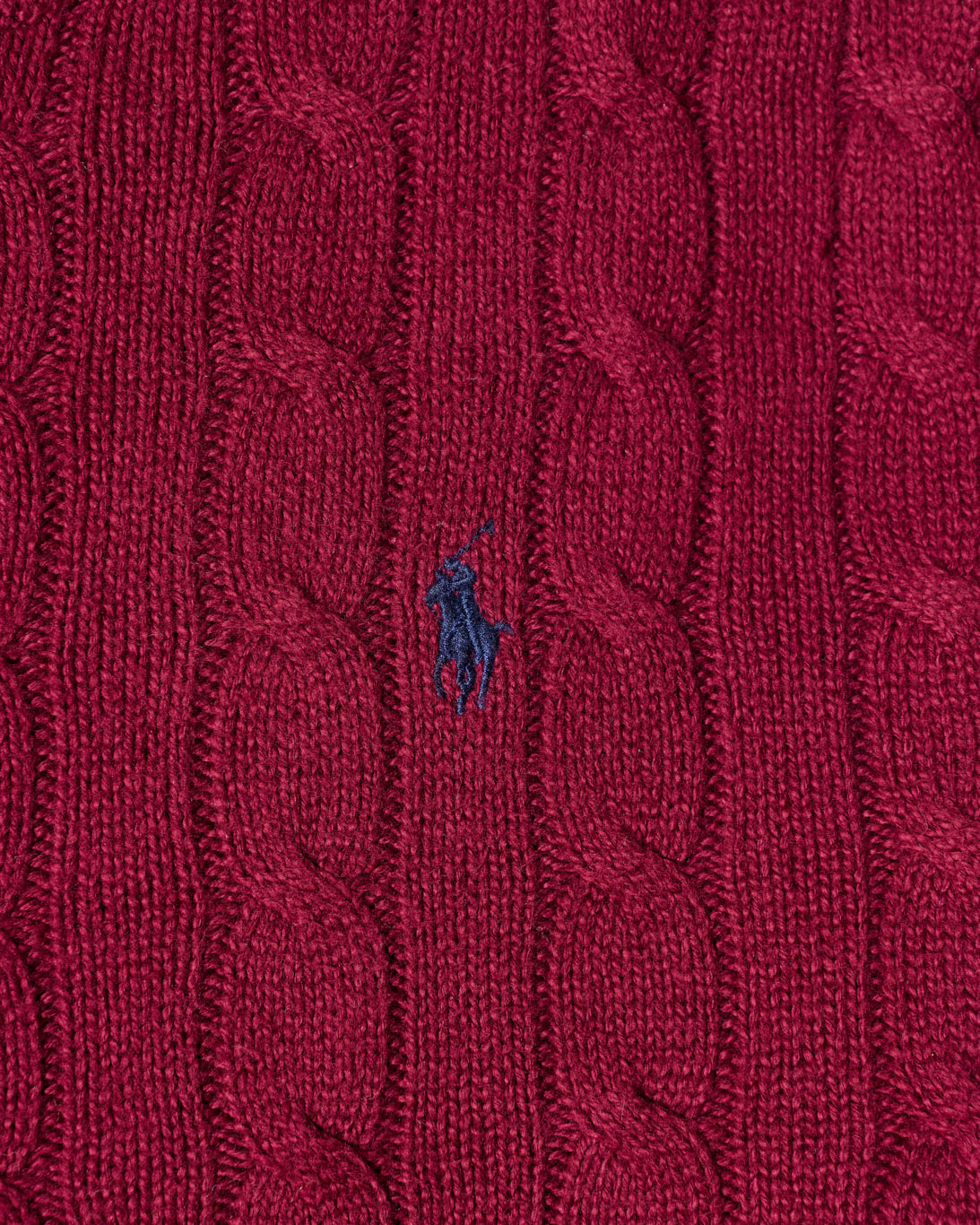 RL Burgundy Cable Knit Sweater & Navy Logo