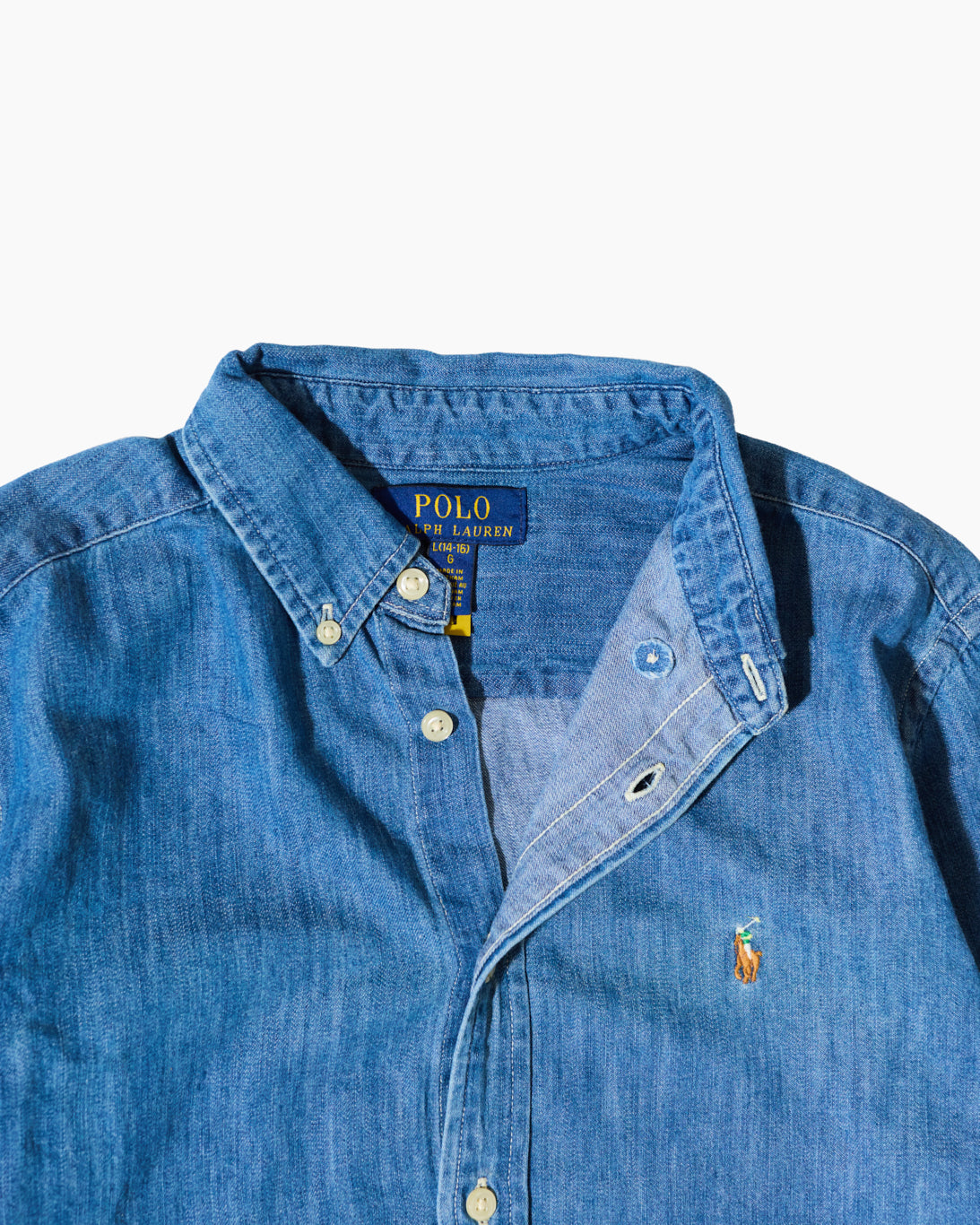 RL Blue Denim Shirt & Multicolor Logo