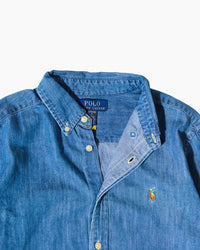 RL Blue Denim Shirt & Multicolor Logo