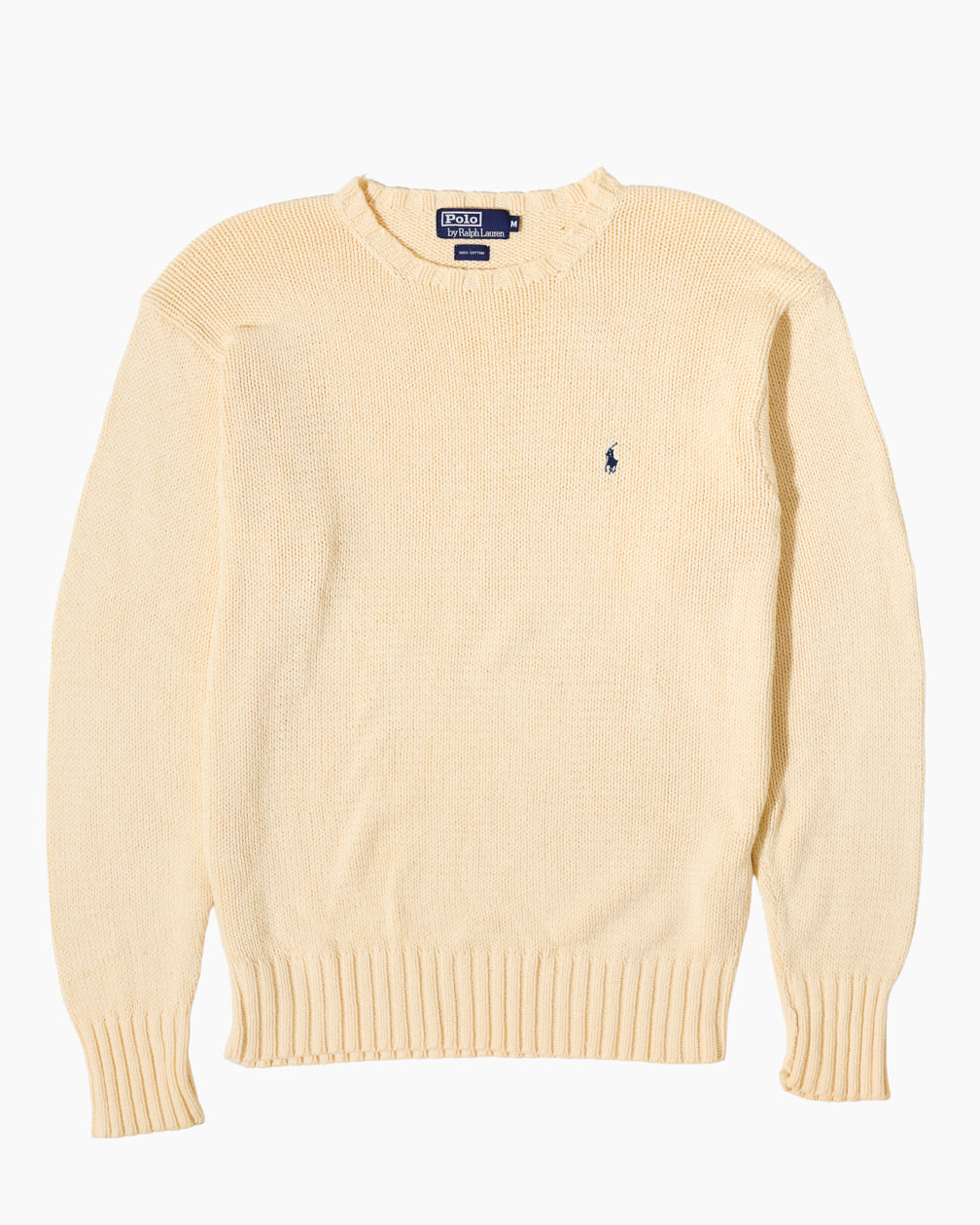 RL Cream Knit Sweater & Navy Logo