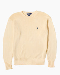 RL Cream Knit Sweater & Navy Logo