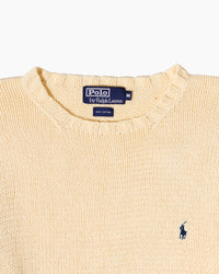 RL Cream Knit Sweater & Navy Logo