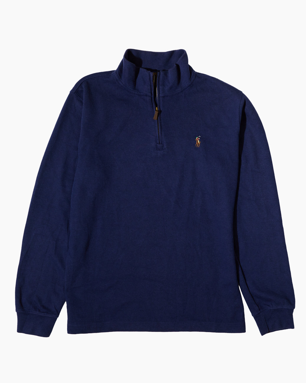 RL Navy Quarter-Zip Sweatshirt & Multicolor Logo
