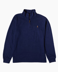 RL Navy Quarter-Zip Sweatshirt & Multicolor Logo