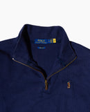 RL Navy Quarter-Zip Sweatshirt & Multicolor Logo