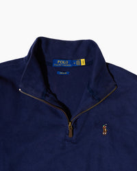 RL Navy Quarter-Zip Sweatshirt & Multicolor Logo