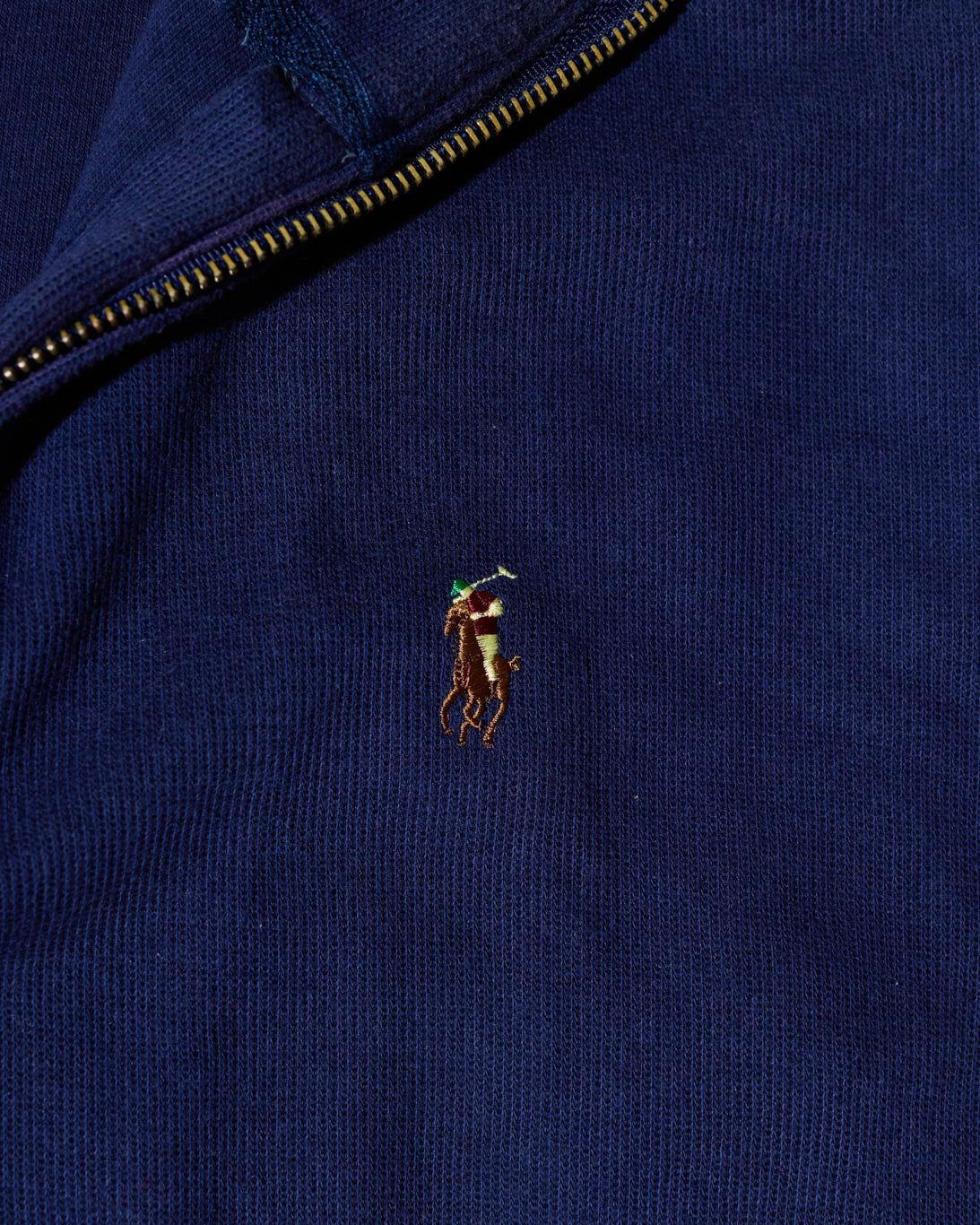 RL Navy Quarter-Zip Sweatshirt & Multicolor Logo