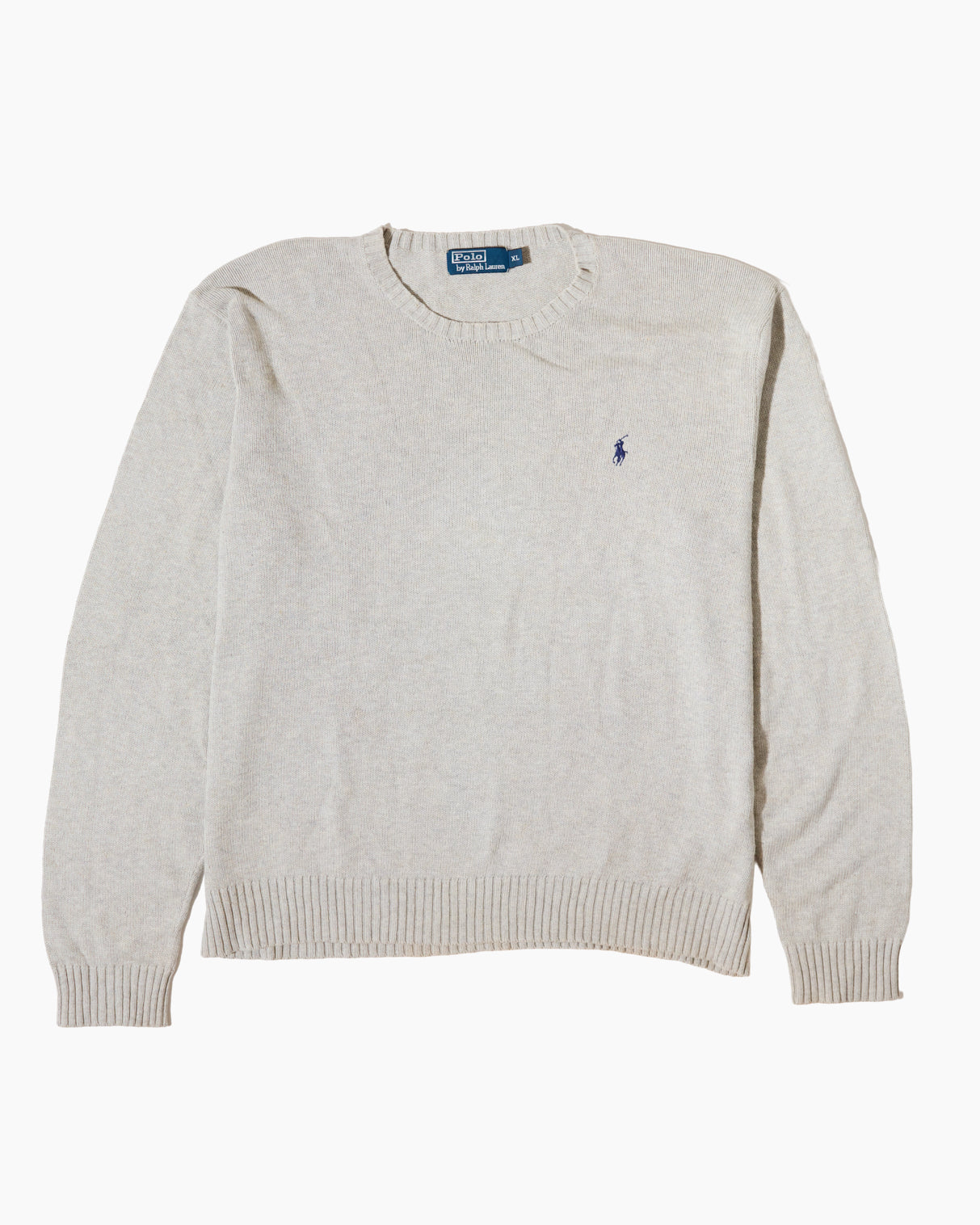 RL Cream Knit Sweater & Navy Logo