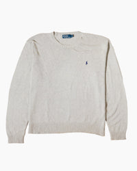 RL Cream Knit Sweater & Navy Logo
