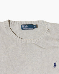 RL Cream Knit Sweater & Navy Logo