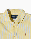RL Yellow Stripe Button Down Shirt & Brown Logo
