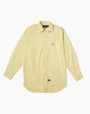 RL Yellow Stripe Button Down Shirt & Brown Logo