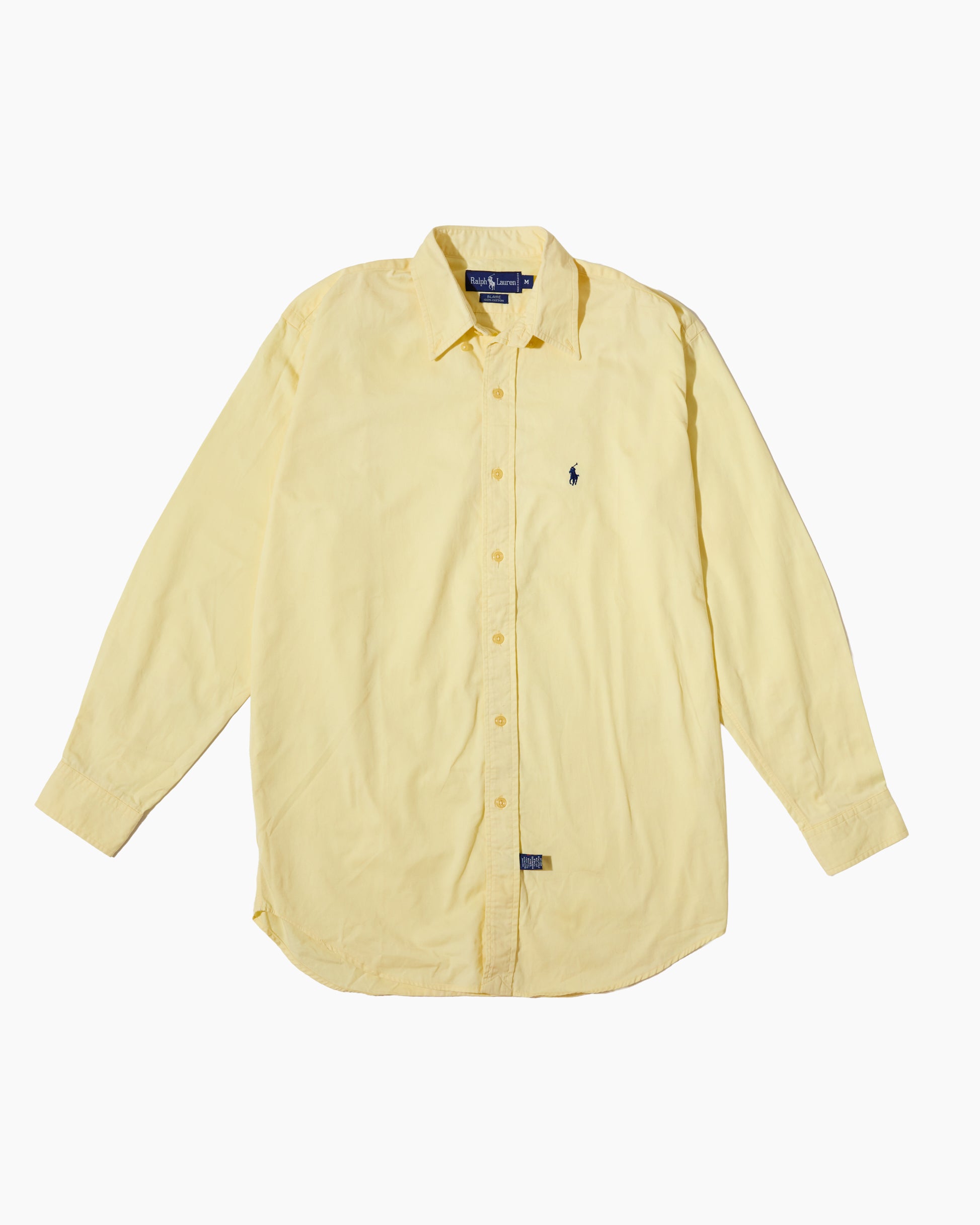 RL Yellow Stripe Button Down Shirt & Brown Logo