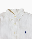 RL White &. Navy Logo Linen Shirt