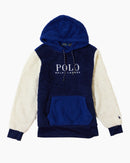 RL Navy & White Sherpa fleece hoodie (S-M)